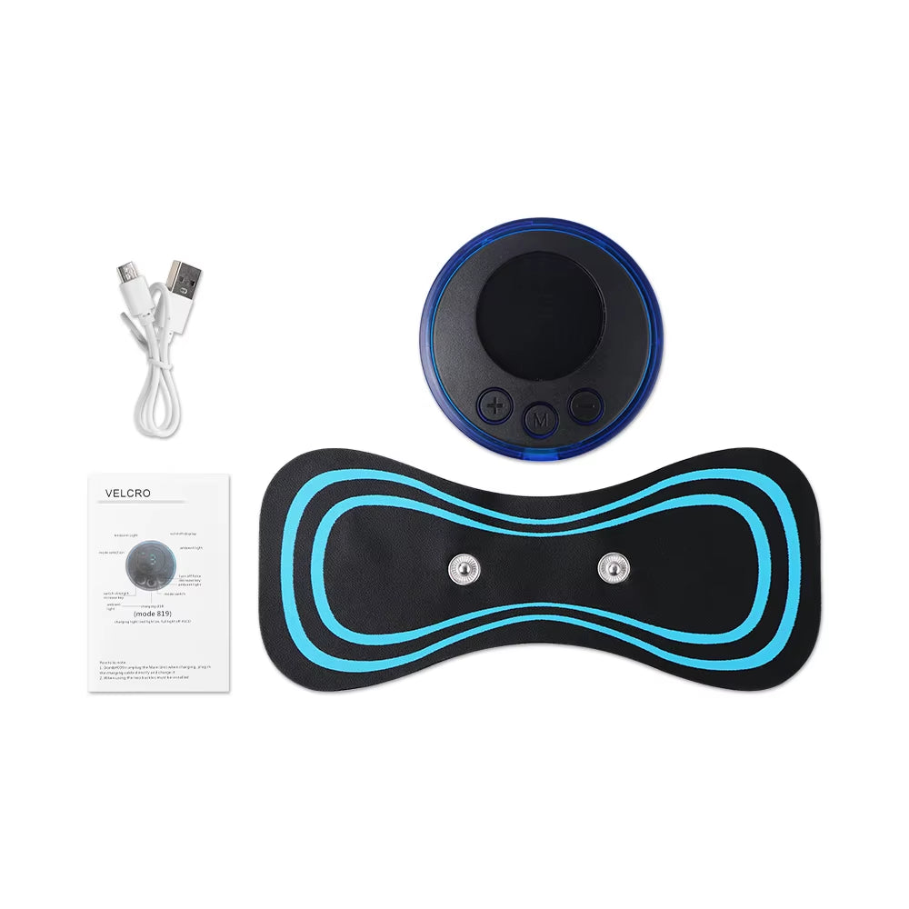 EMS Neck Massager Rechargeable Cervical Neck Massager Back and Neck Massage Pulse Mussle Stimulator Portable Body Mini Massager